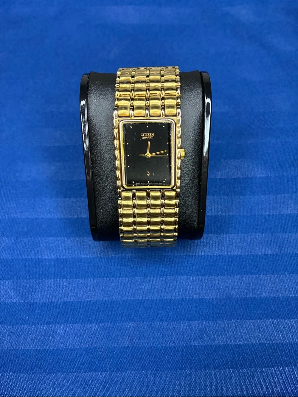 Citizen Gold-Tone Bracelet Watch with Black Square Dial